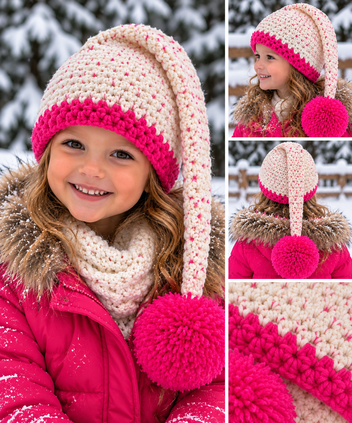 Handmade Crochet Long-Tail Hats – CLOSEOUT