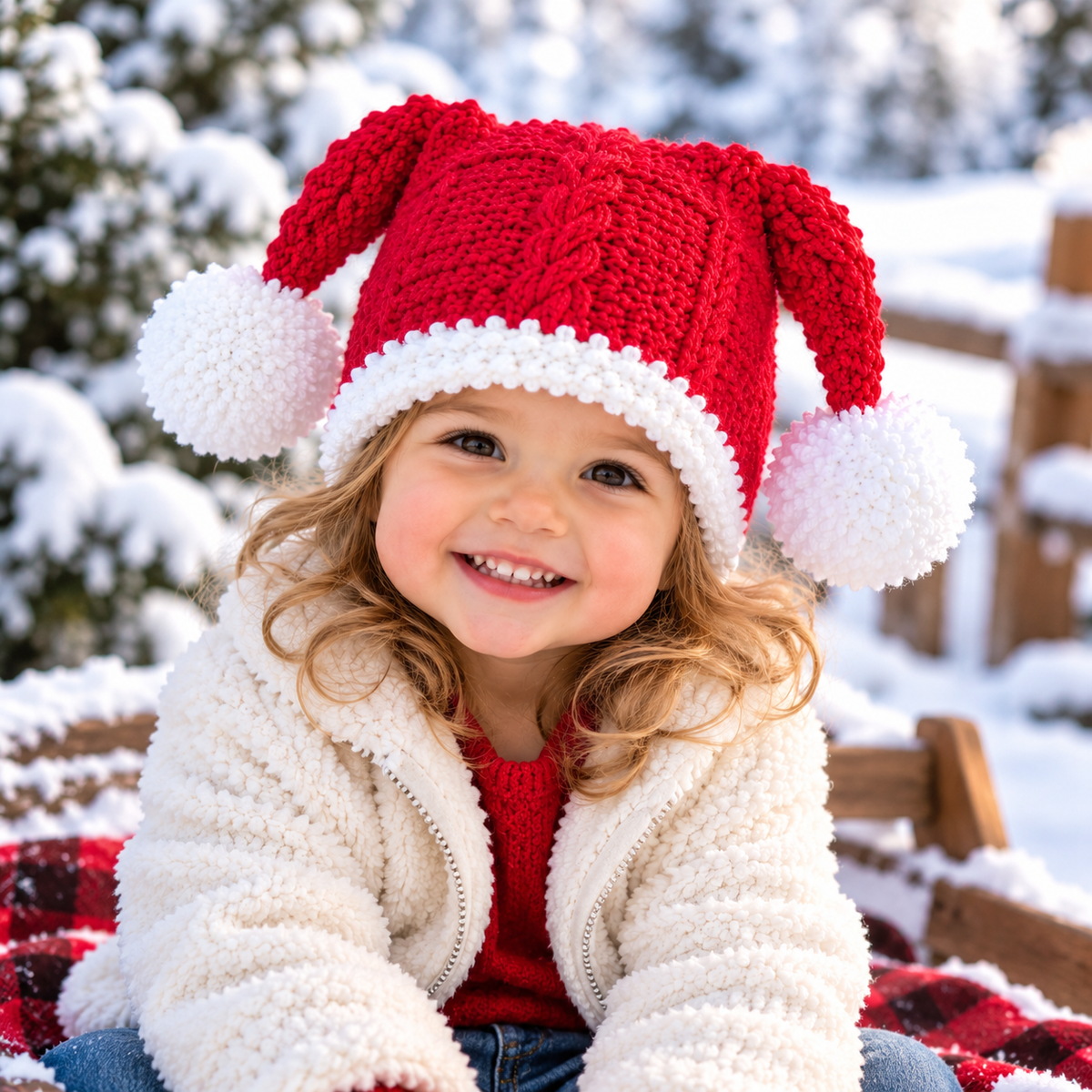 Handmade Crochet Santa Hat