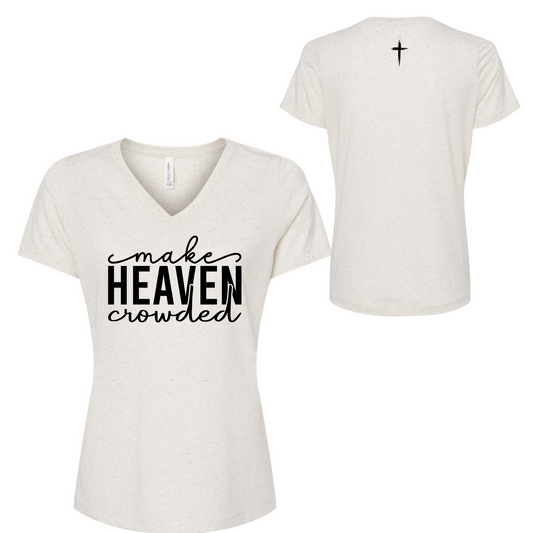 Make Heaven Crowded Vneck Women's Shirt