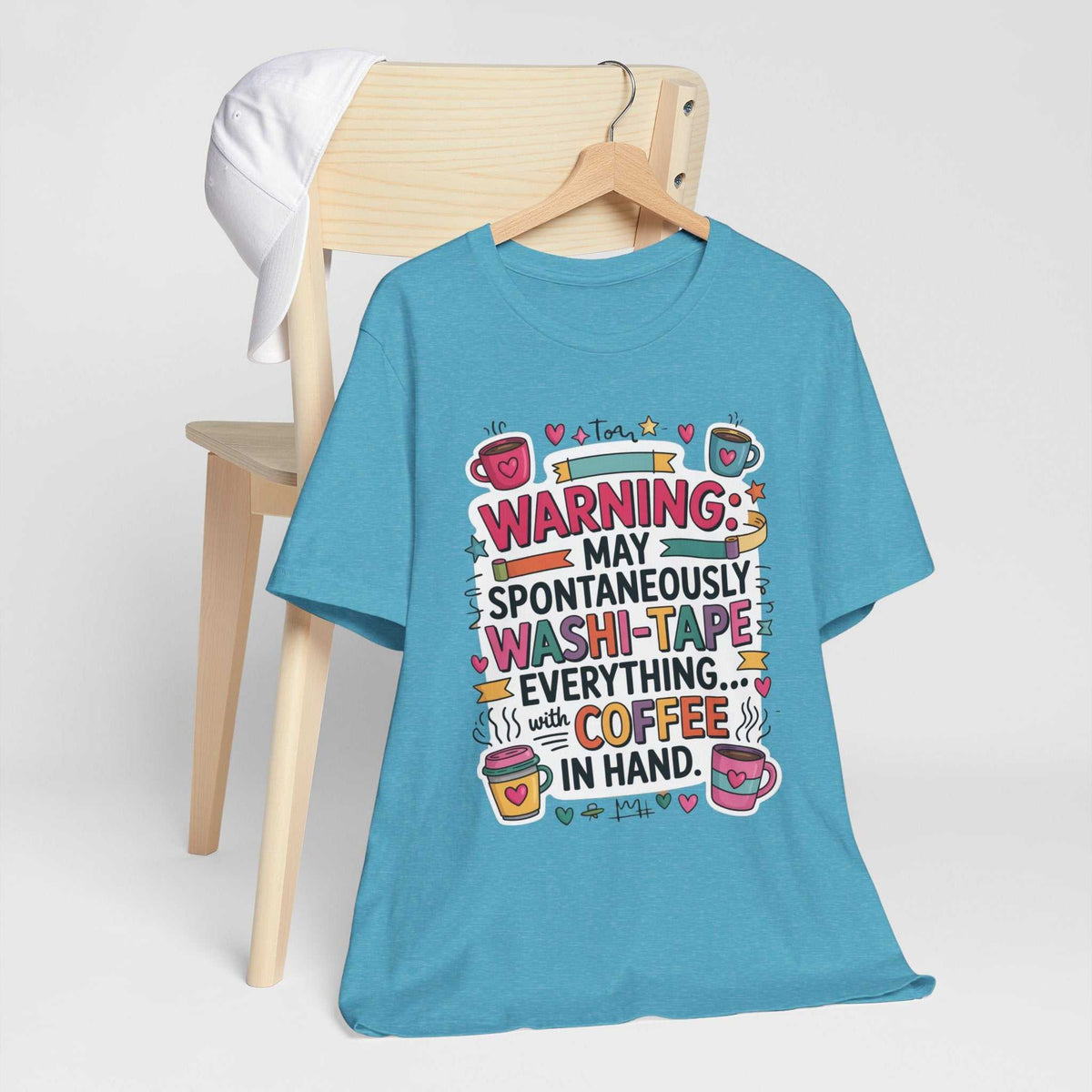 Warning May Spontaneously Washi Tape - heather aqua