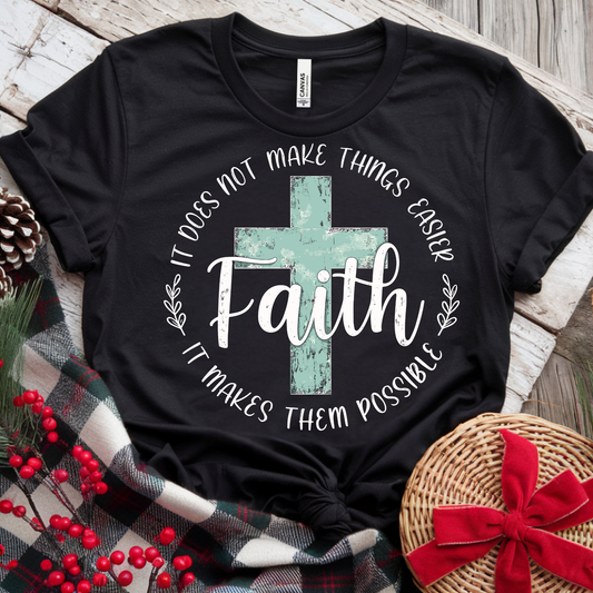 Faith Over Fear Inspirational Tee