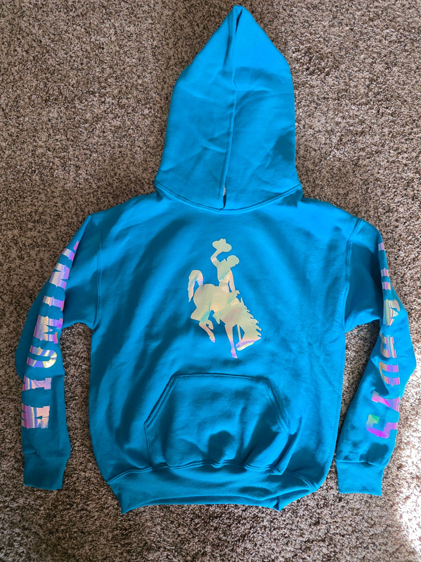 Wyoming cowboy kids hoodies
