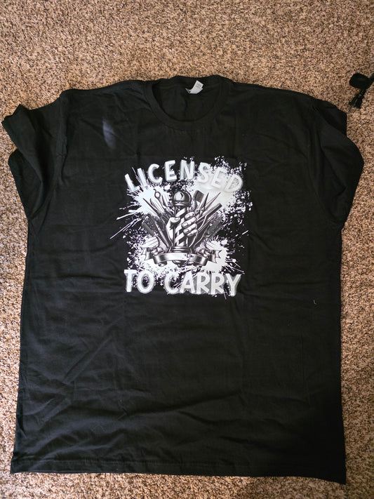 Barber licensed to carry tee XL