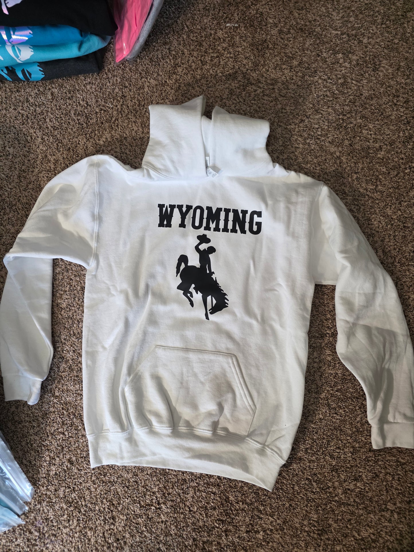 Wyoming cowboy kids hoodies